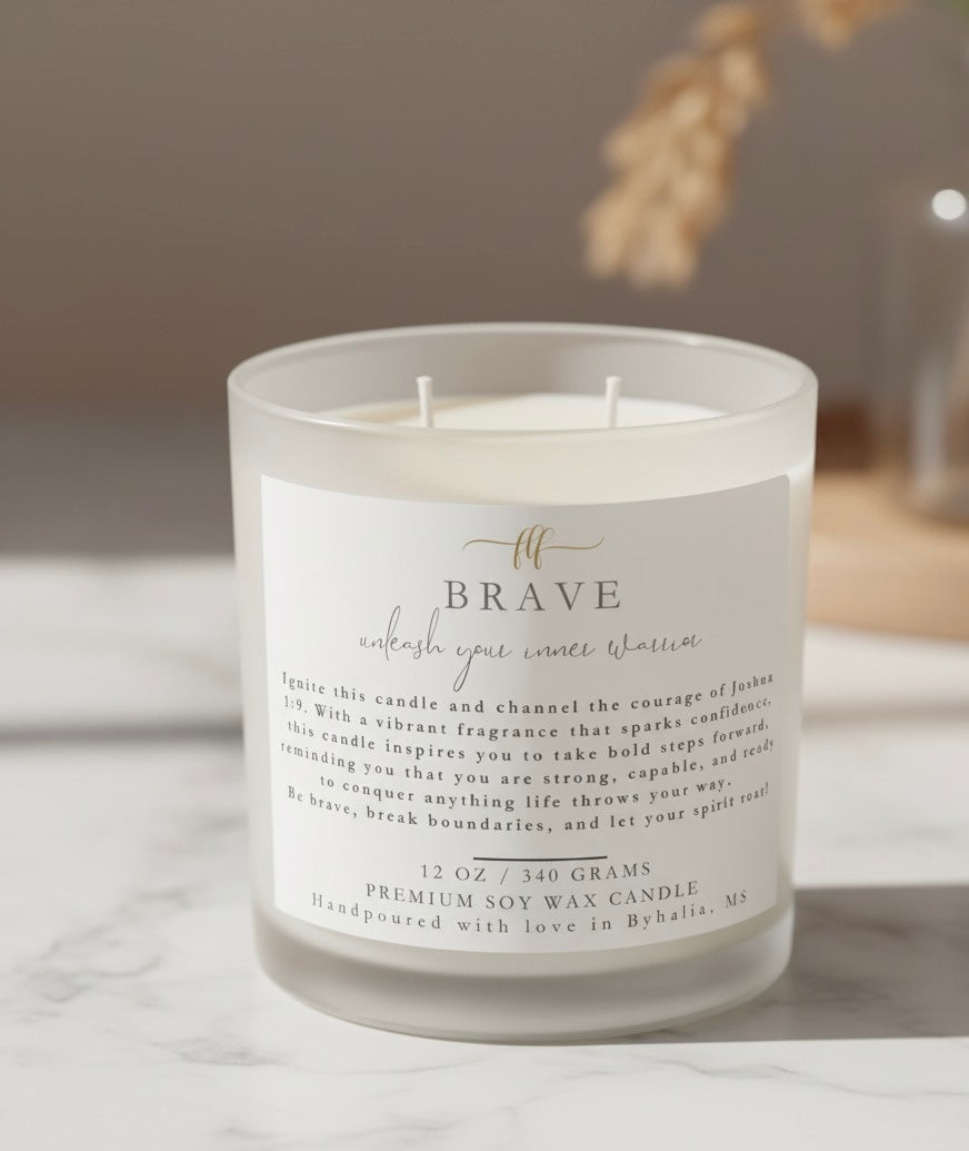 Brave (Noir Ice) Apricot Soy Candle | Unleash Your Inner Warrior