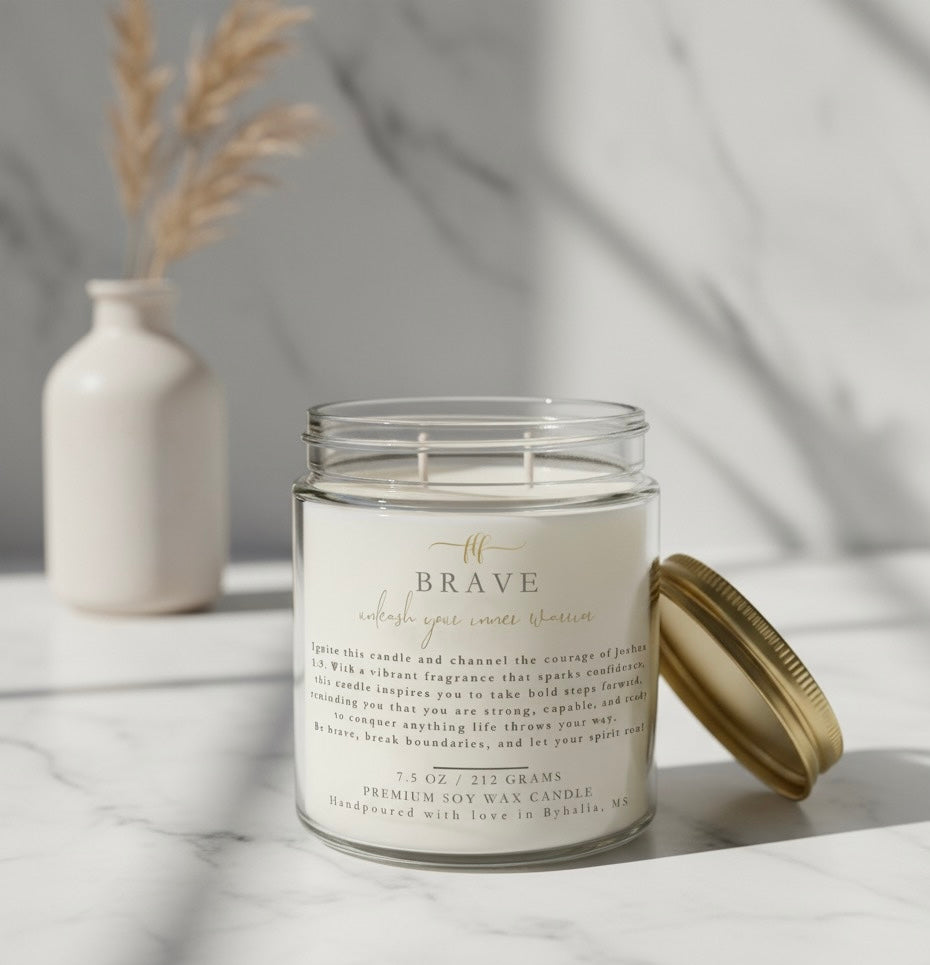 Brave (Noir Ice) Apricot Soy Candle | Unleash Your Inner Warrior