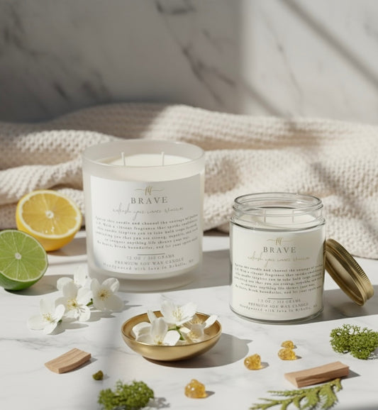 Brave (Noir Ice) Apricot Soy Candle | Unleash Your Inner Warrior